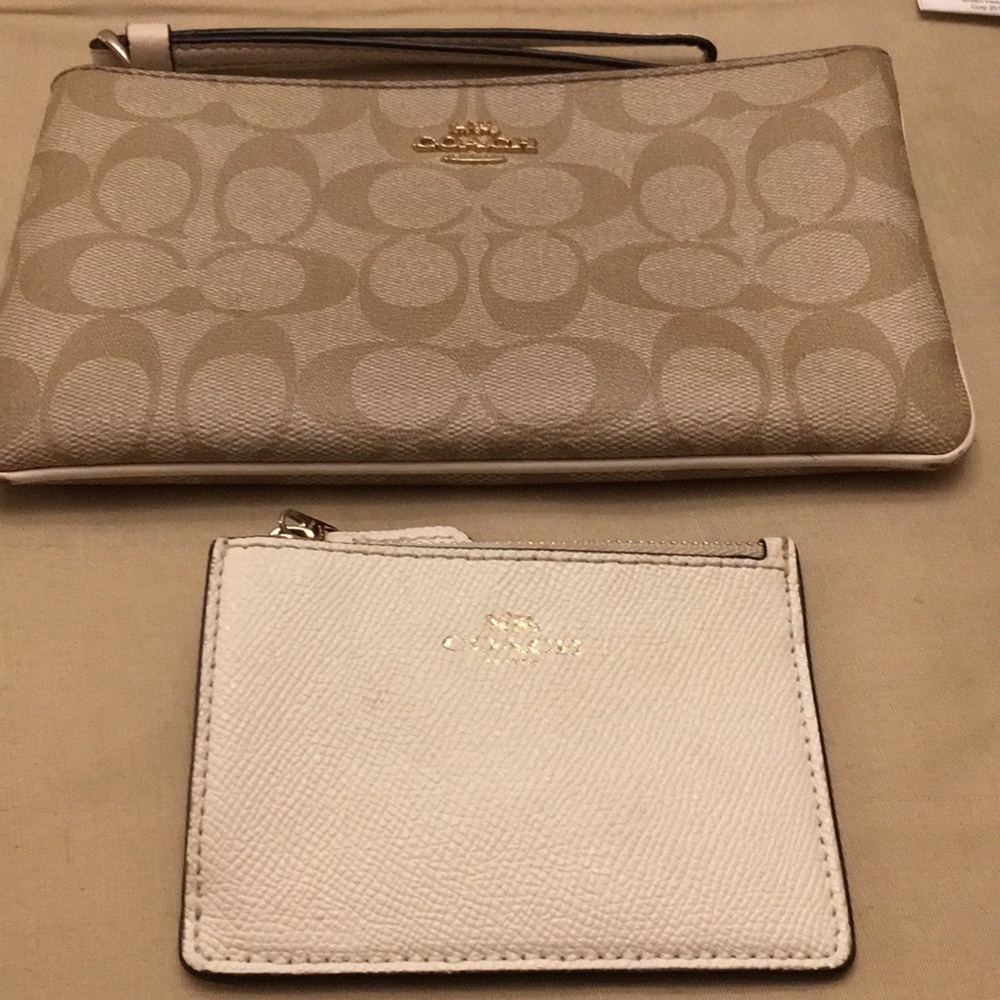 Coach clutch purse and wallet cardholder bundle